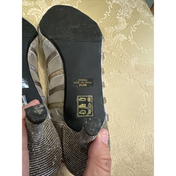 J Renee Rebekah Slingback Kitten Heels Size 8.5 Sparkly Embellished Formal Shoes - Picture 13 of 13